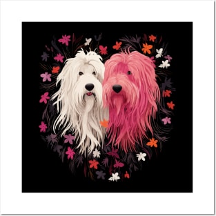 Komondor Couple Valentine Posters and Art